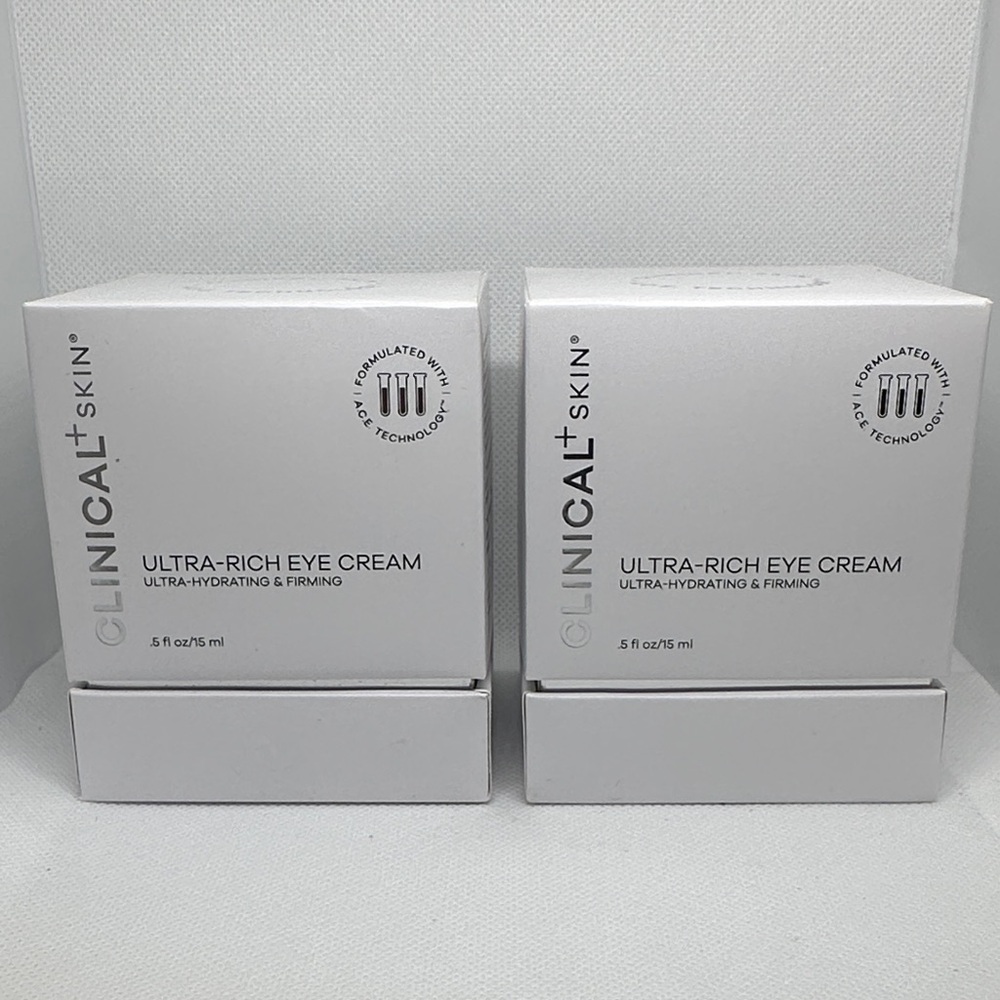 Clinical + Skin Ultra-Rich Eye Cream .5 fl oz (2 Packs) NIB Authentic Fresh
